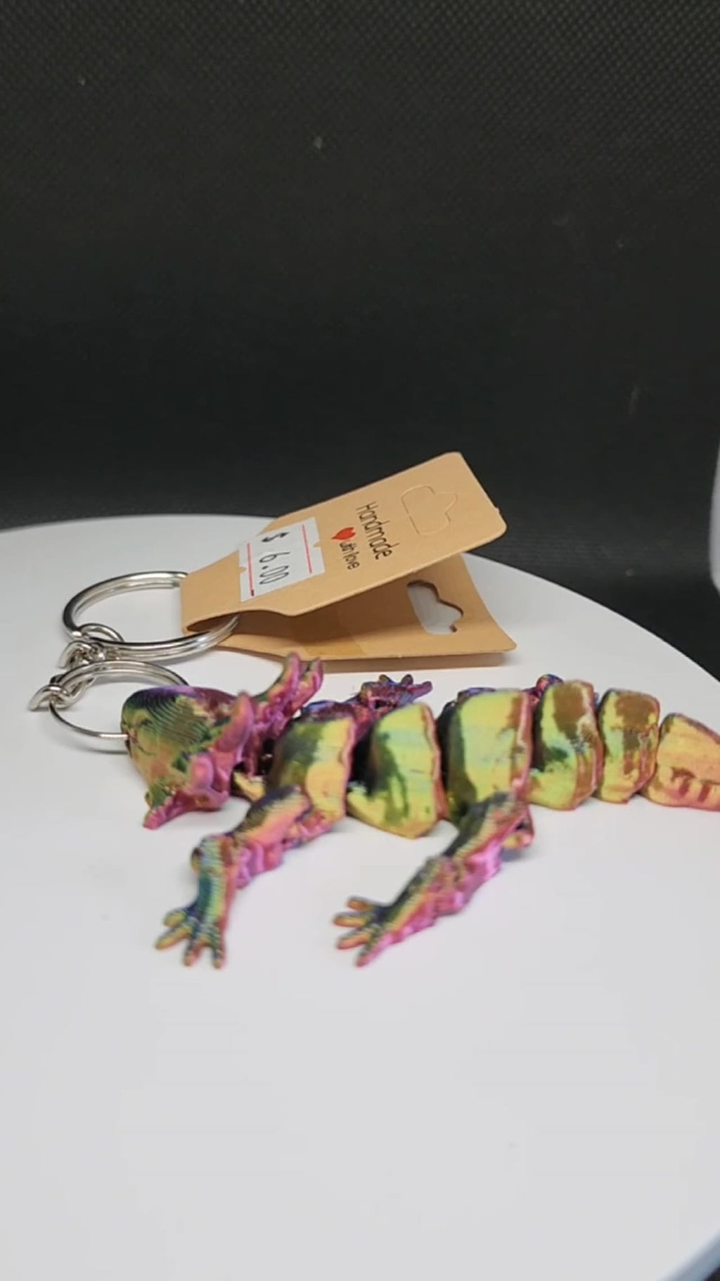 3D Printed Axolotl Keychains