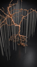 Large copper weeping willow tree by B&B Creations - full view