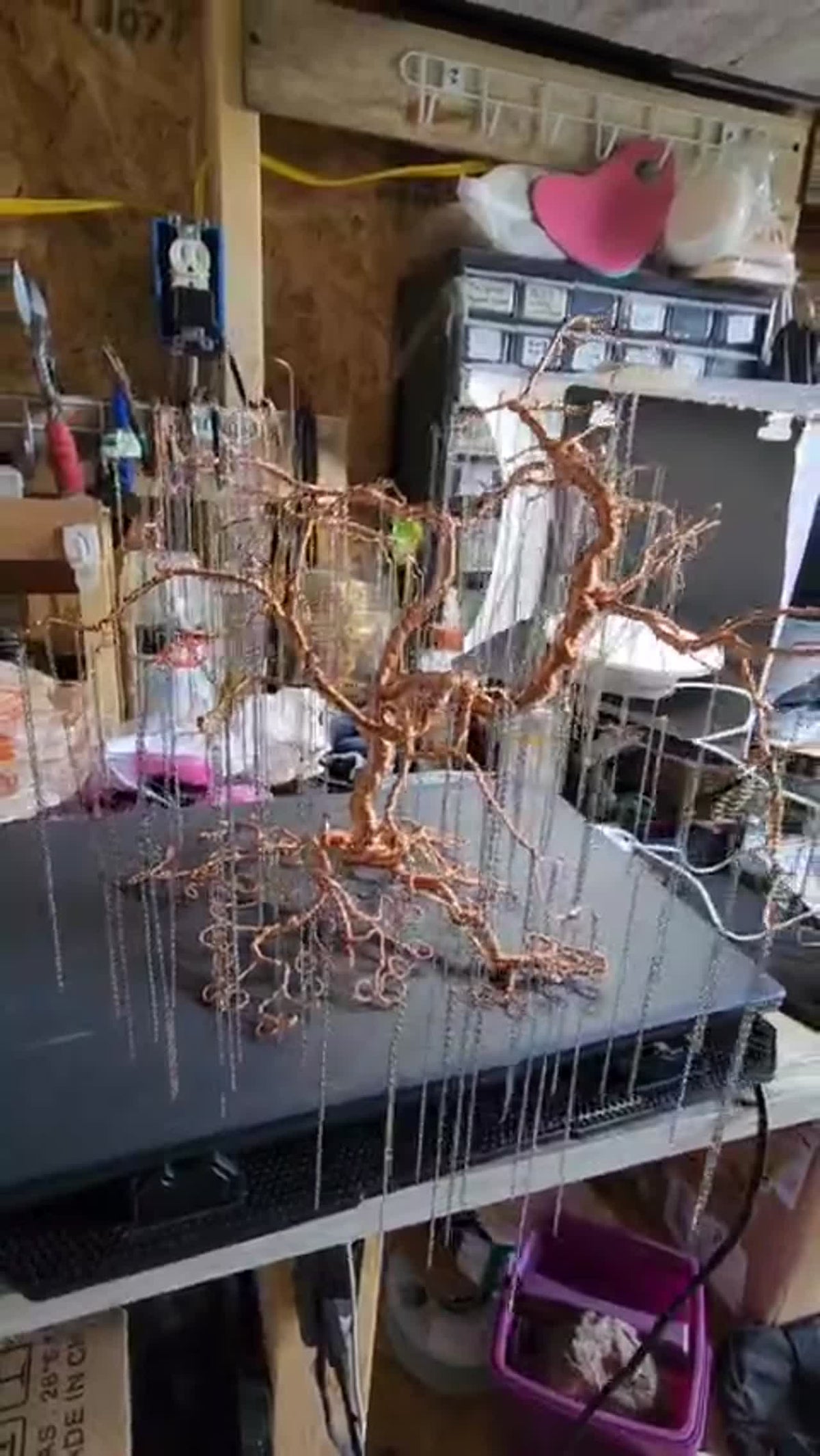 Large copper weeping willow tree handmade by B&B Creations - view 1