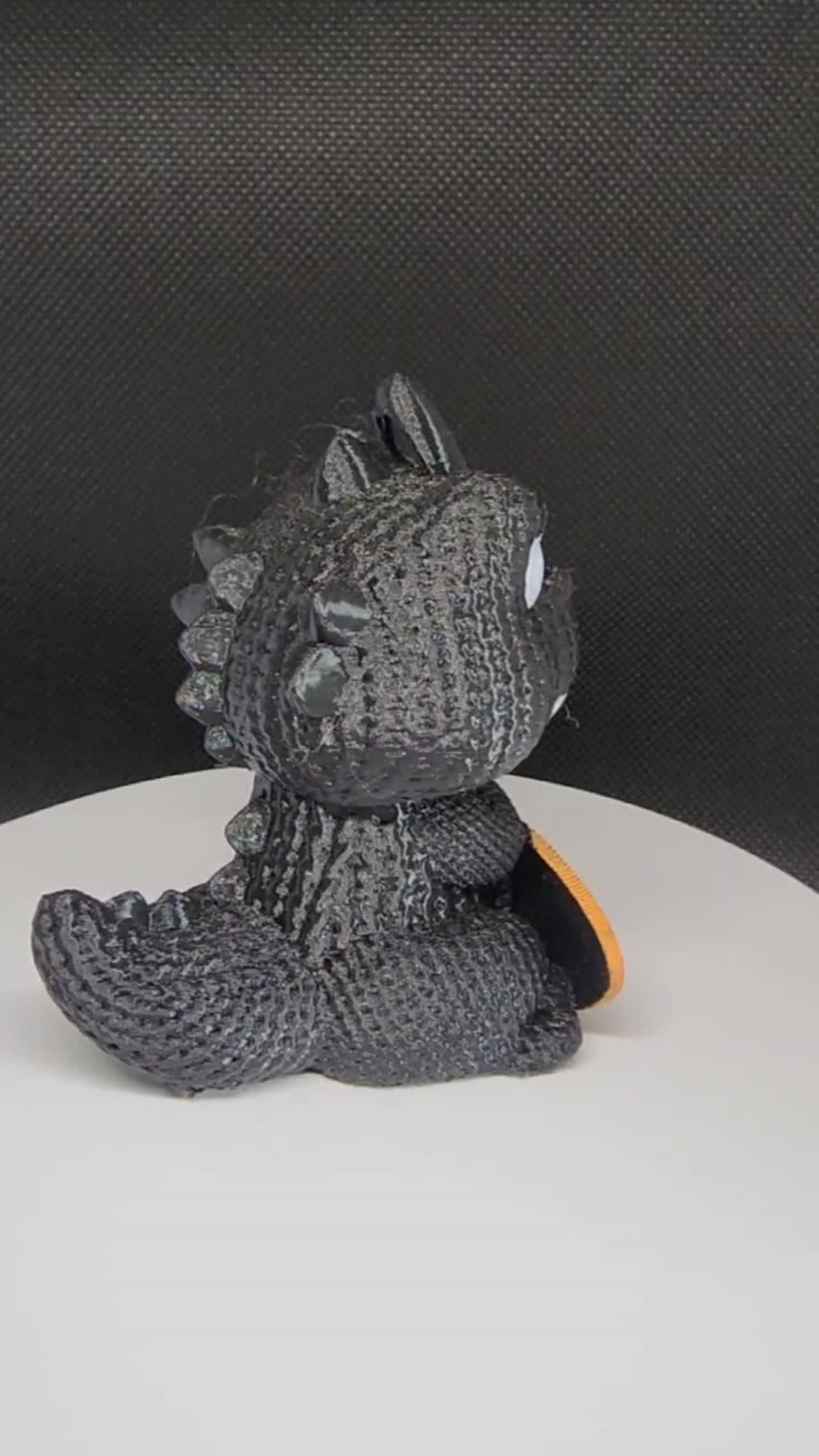 Custom Grumpy Dino 3D printed keychain or desk decor - view 1