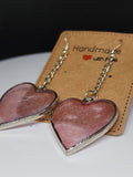 Resin-Filled Heart Earrings